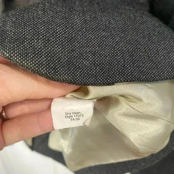 J. Crew Gray Wool-Blend Blazer with Notched Lapels - Picture 6 of 7